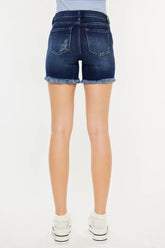 Kancan Mid Rise Button Fly Denim Shorts OutfitFlow